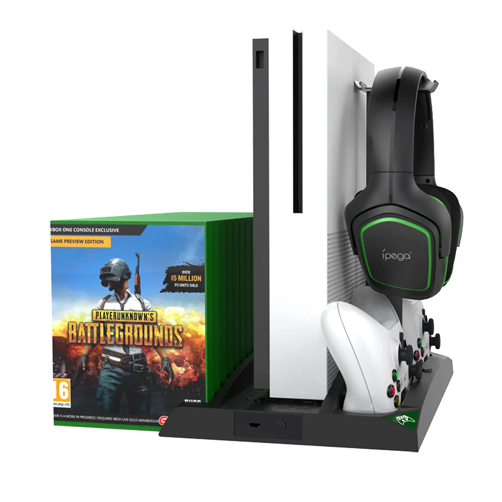 [With Built-in Cooling Fan] Xbox One 6 in 1 Multi-function Vertical Charging Dock Base  for Xbox One Game Controller Charging Station with Headset Stand - Image 4