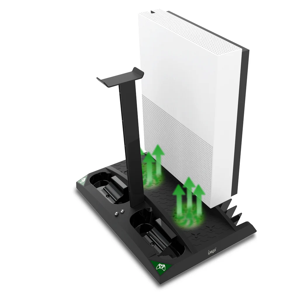 [With Built-in Cooling Fan] Xbox One 6 in 1 Multi-function Vertical Charging Dock Base  for Xbox One Game Controller Charging Station with Headset Stand - Image 5