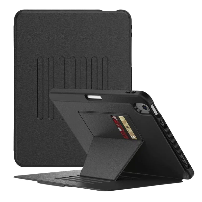 [With Card Slot] Apple iPad Air 13-inch M2/M3/M4 (2024/2025/2026) Stand Full-protection Shockproof Case With Pen Slot