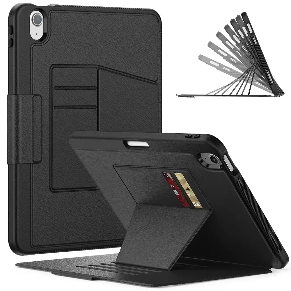 [With Card Slot] Apple iPad Air 13-inch M2/M3/M4 (2024/2025/2026) Stand Full-protection Shockproof Case With Pen Slot - Image 12