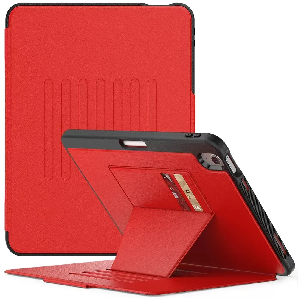[With Card Slot] Apple iPad Air 13-inch M2/M3/M4 (2024/2025/2026) Stand Full-protection Shockproof Case With Pen Slot - Image 17