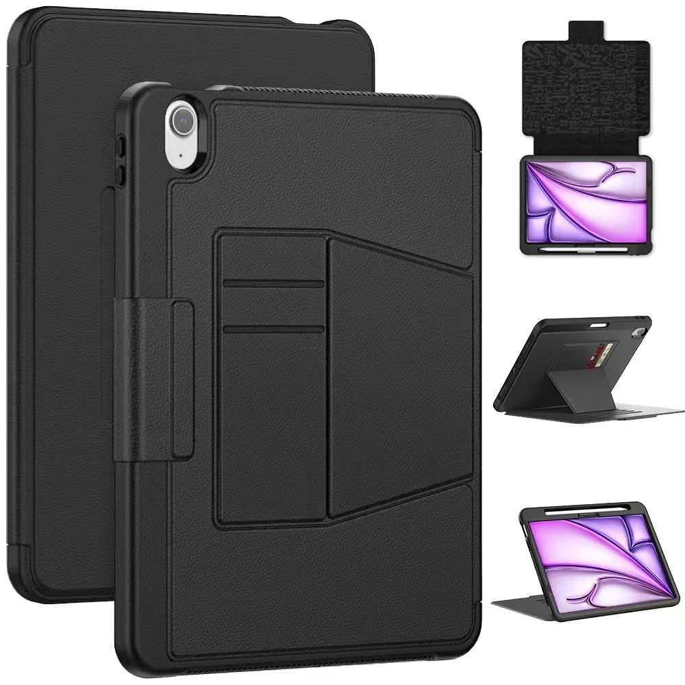 [With Card Slot] Apple iPad Air 13-inch M2/M3/M4 (2024/2025/2026) Stand Full-protection Shockproof Case With Pen Slot - Image 2