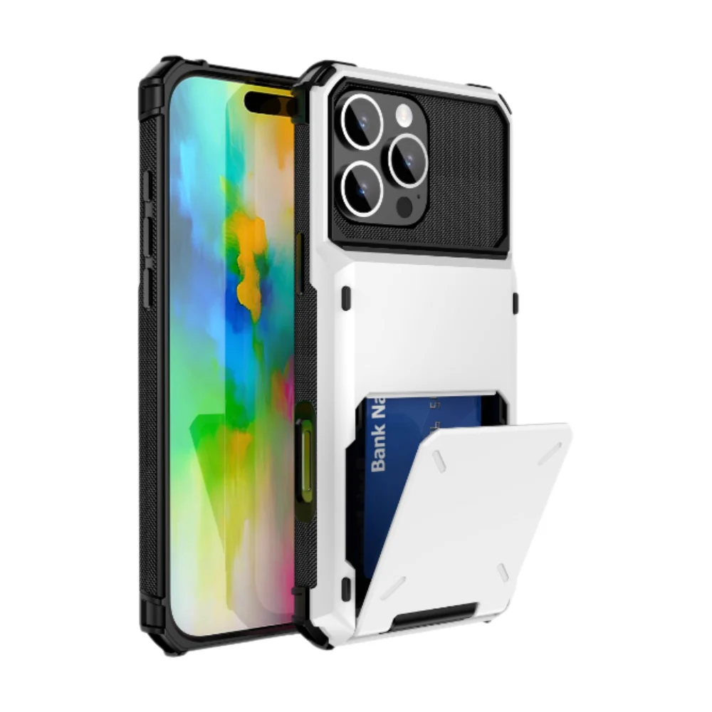 [With Card Slot] Apple iPhone 14/Plus/Pro/Max - TPU + PC 2 in 1 Drop Proof Protective Shell Mecha Case - Image 9