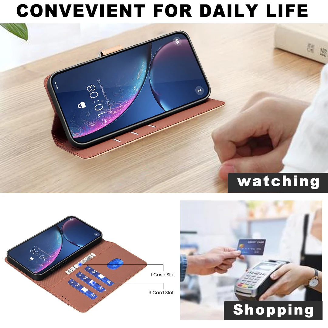 [With Card Slot] Google Pixel 9 & Pro & 9A Full-Body Splicing Flip Cover Anti-Skimming Protective Case - Image 8