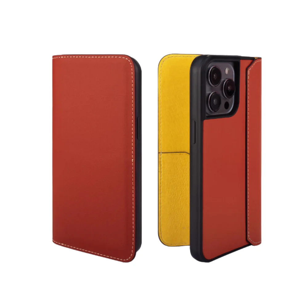 [With Card Slot] Apple iPhone 16e & 17e - HANATORA Business Drop Proof Genuine Leather Flip Wallet Series Case - Image 4