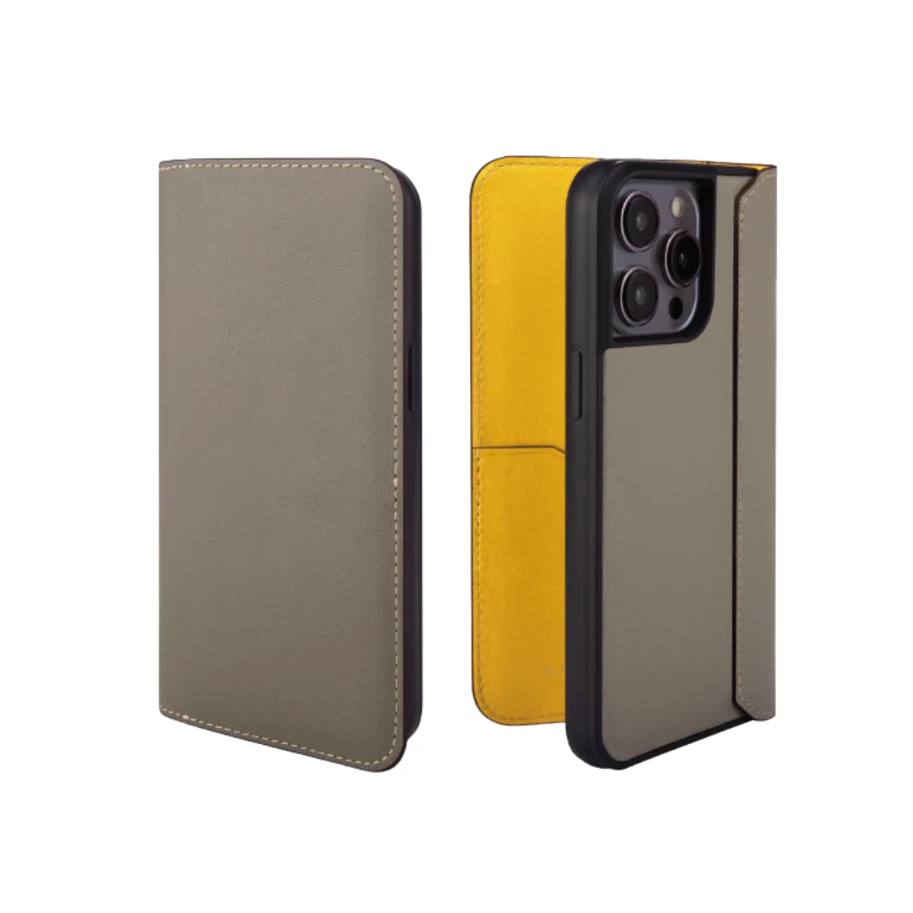 [With Card Slot] Apple iPhone 16e & 17e - HANATORA Business Drop Proof Genuine Leather Flip Wallet Series Case - Image 5