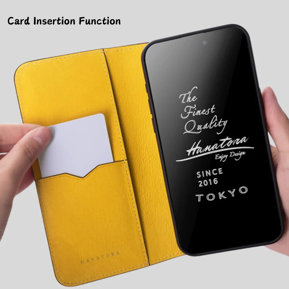 [With Card Slot] Apple iPhone 16e & 17e - HANATORA Business Drop Proof Genuine Leather Flip Wallet Series Case - Image 8