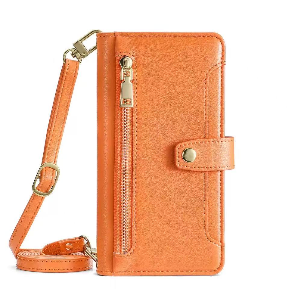 [With Card Slot] OPPO A5 Pro 5G - Multi-Function Flip Leather Zipper Wallet Case With Wrist & Shoulder Strap - Image 12