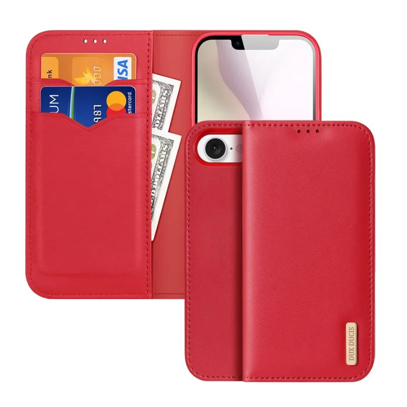 [With Card Slot] Apple iPhone 16e & 17e Multi-functional Genuine Leather Flip Cover Case - Image 3