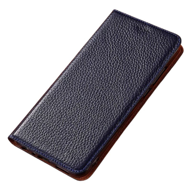 [With Card Slot] Asus Zenfone 7 - Full Cover Shockproof Flip Genuine Leather Series Soft Case - Image 4