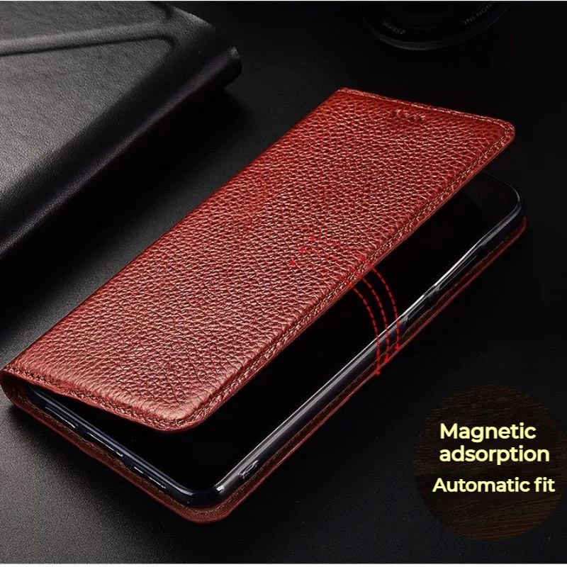 [With Card Slot] Asus Zenfone 7 - Full Cover Shockproof Flip Genuine Leather Series Soft Case - Image 8