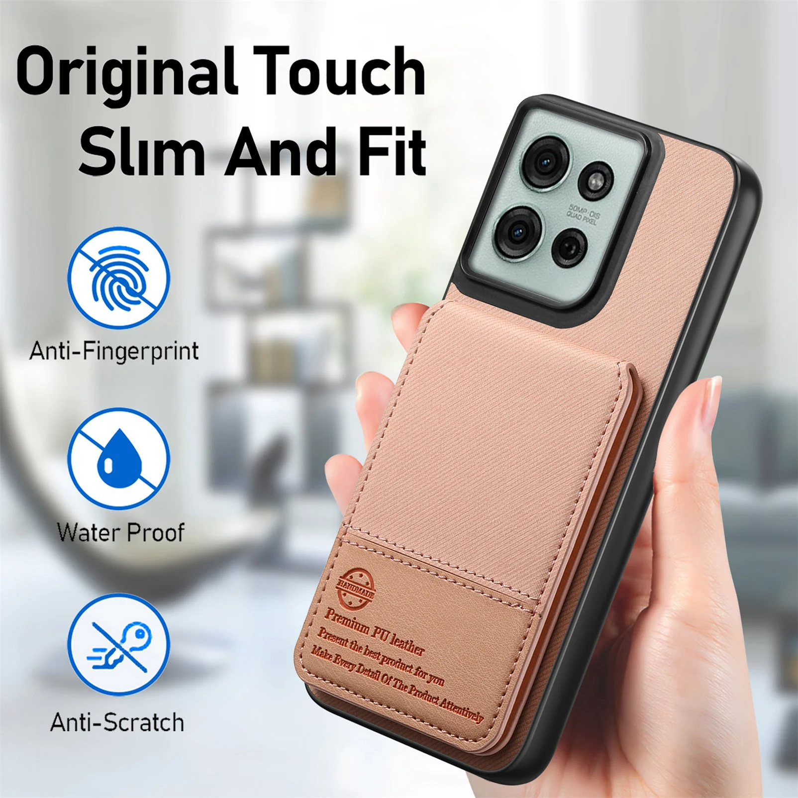 [With Card Slot][Built-in Holder] Motorola Moto Edge 70 Fusion - Shockproof Wallet Series Case - Image 12