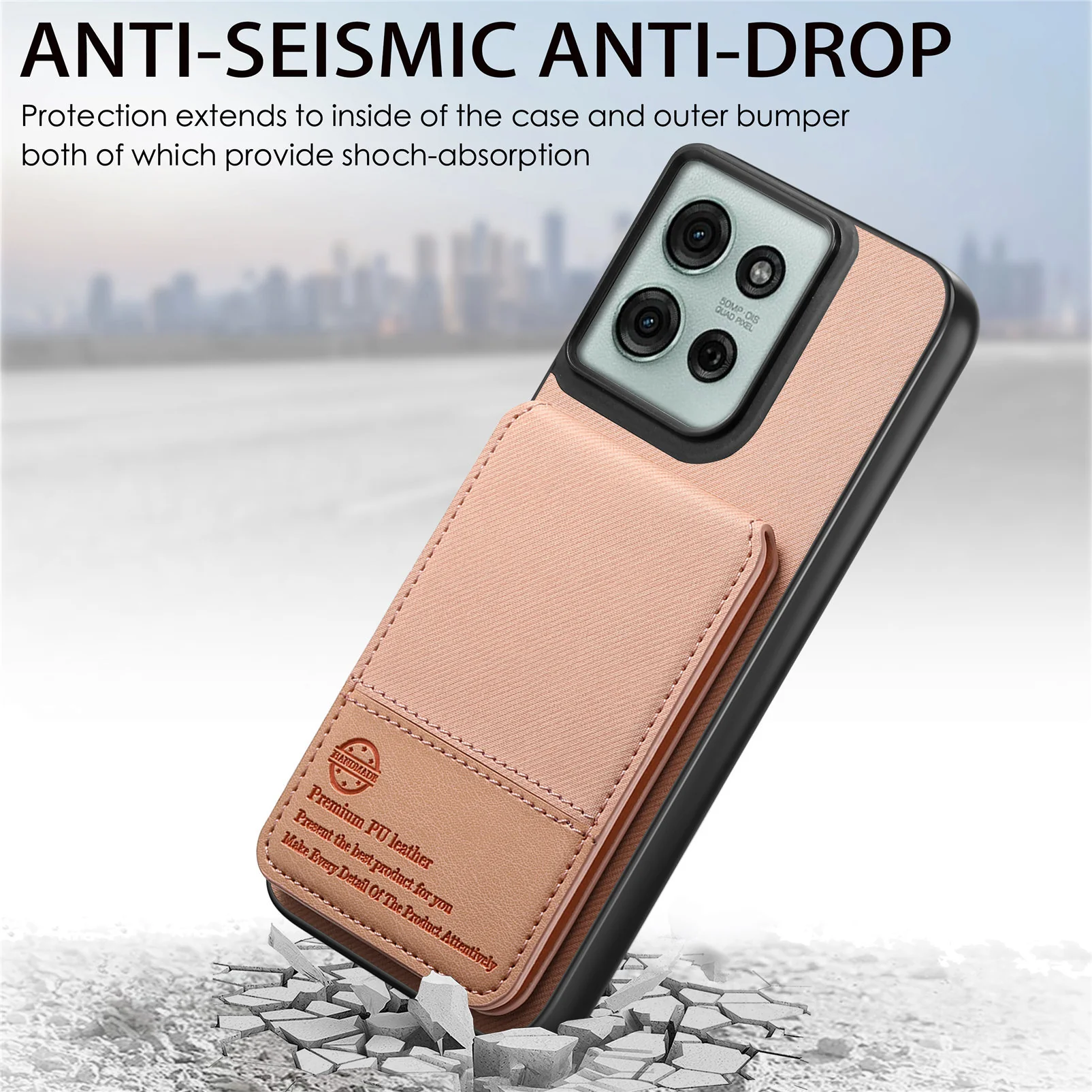 [With Card Slot][Built-in Holder] Motorola Moto Edge 70 Fusion - Shockproof Wallet Series Case - Image 13