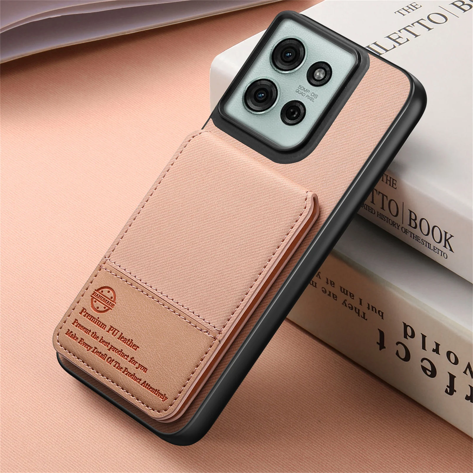 [With Card Slot][Built-in Holder] Motorola Moto Edge 70 Fusion - Shockproof Wallet Series Case - Image 2