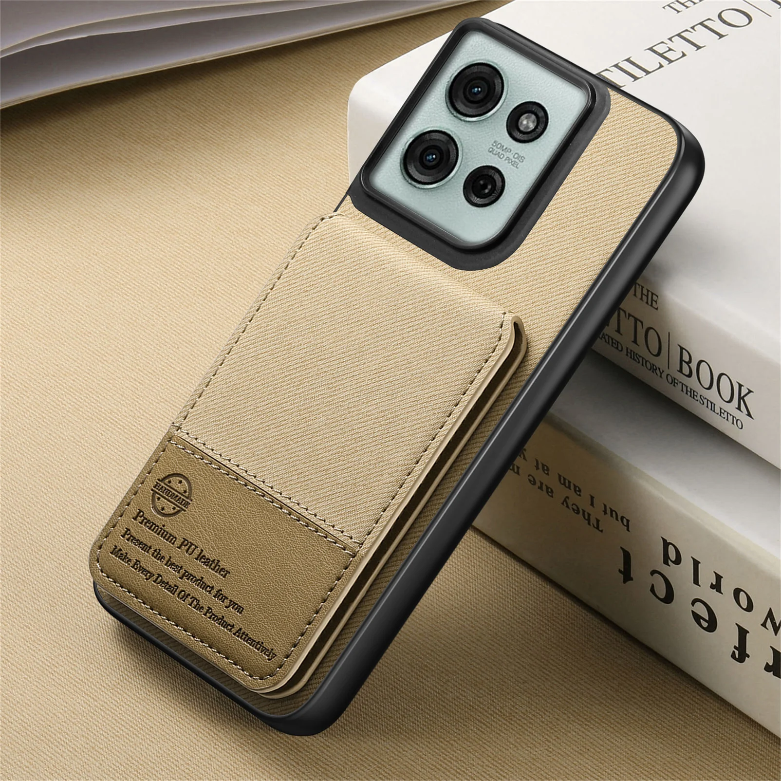 [With Card Slot][Built-in Holder] Motorola Moto Edge 70 Fusion - Shockproof Wallet Series Case - Image 3
