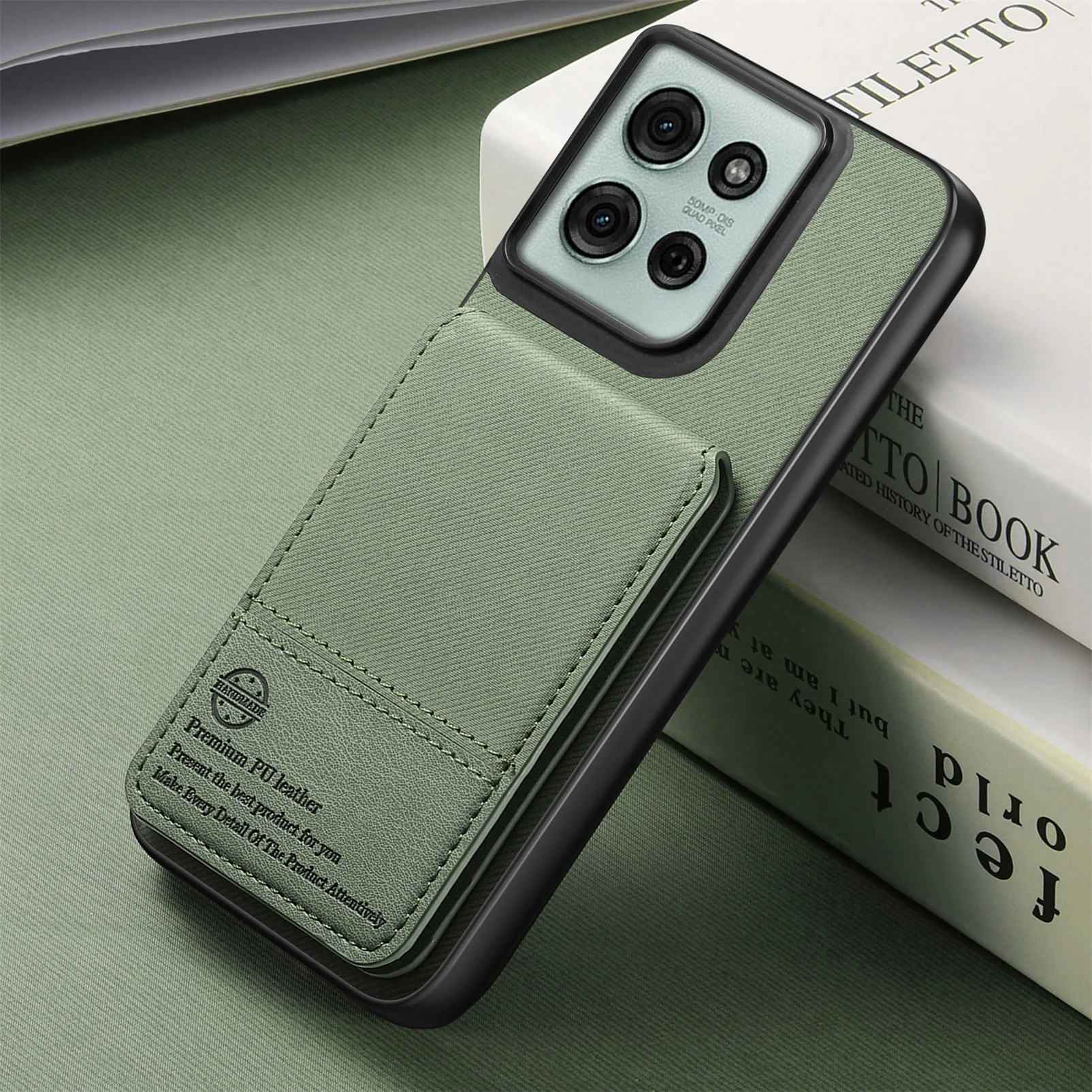 [With Card Slot][Built-in Holder] Motorola Moto Edge 70 Fusion - Shockproof Wallet Series Case - Image 4