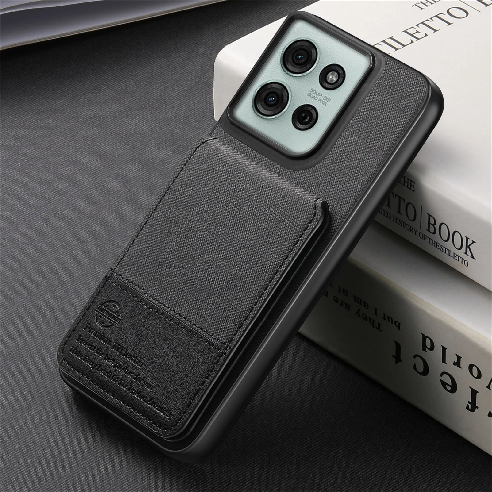 [With Card Slot][Built-in Holder] Motorola Moto Edge 70 Fusion - Shockproof Wallet Series Case - Image 6