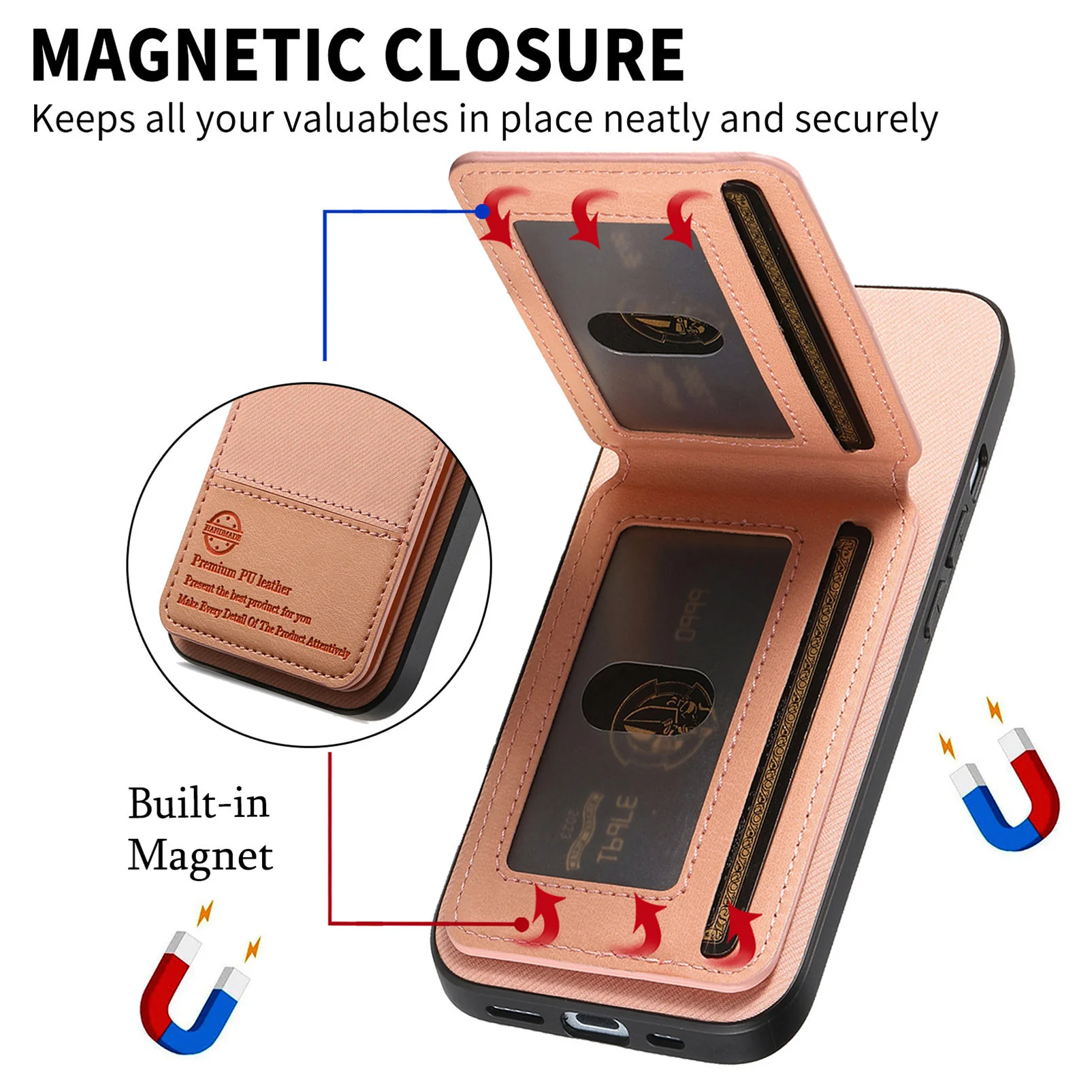 [With Card Slot][Built-in Holder] Motorola Moto Edge 70 Fusion - Shockproof Wallet Series Case - Image 7