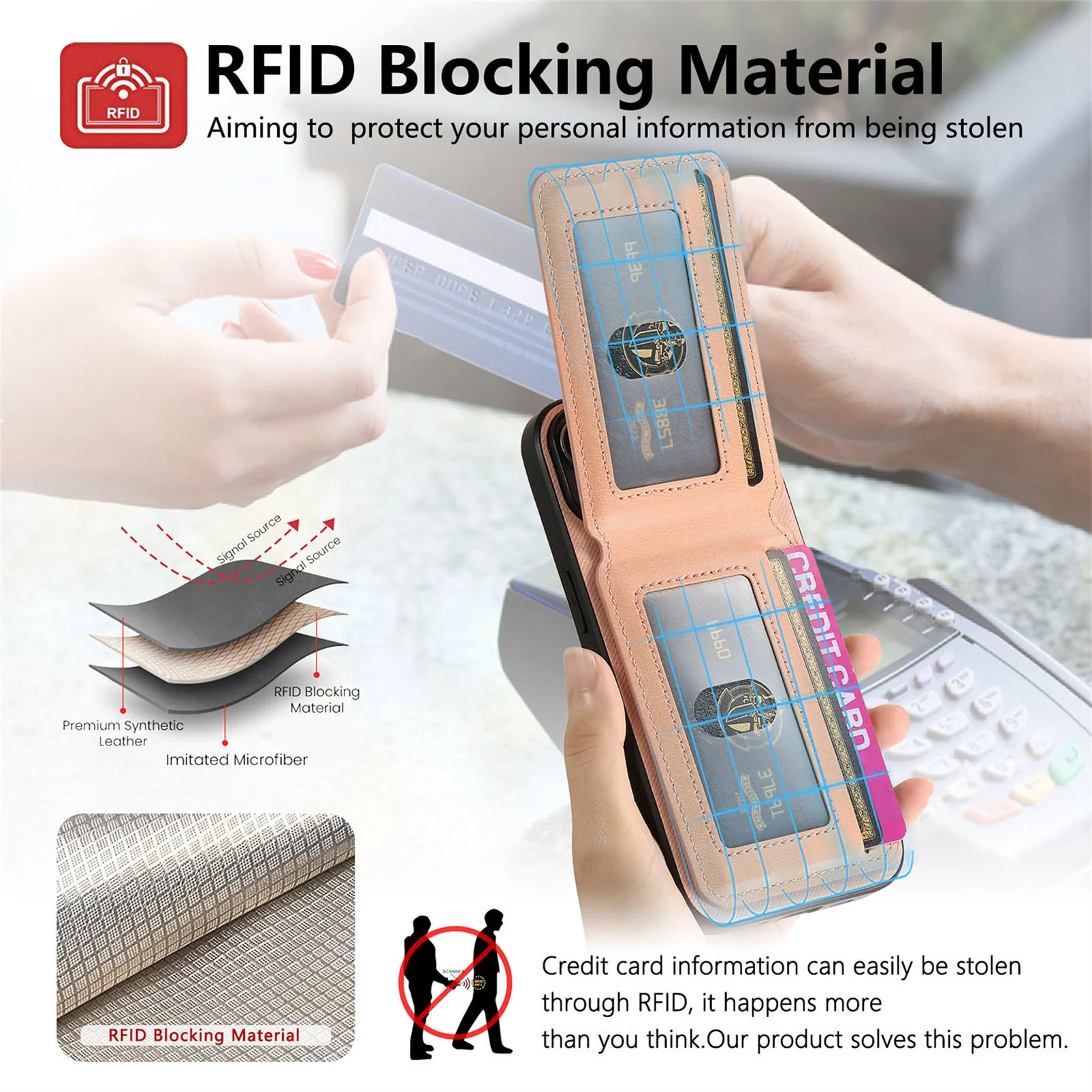 [With Card Slot][Built-in Holder] Motorola Moto Edge 70 Fusion - Shockproof Wallet Series Case - Image 9