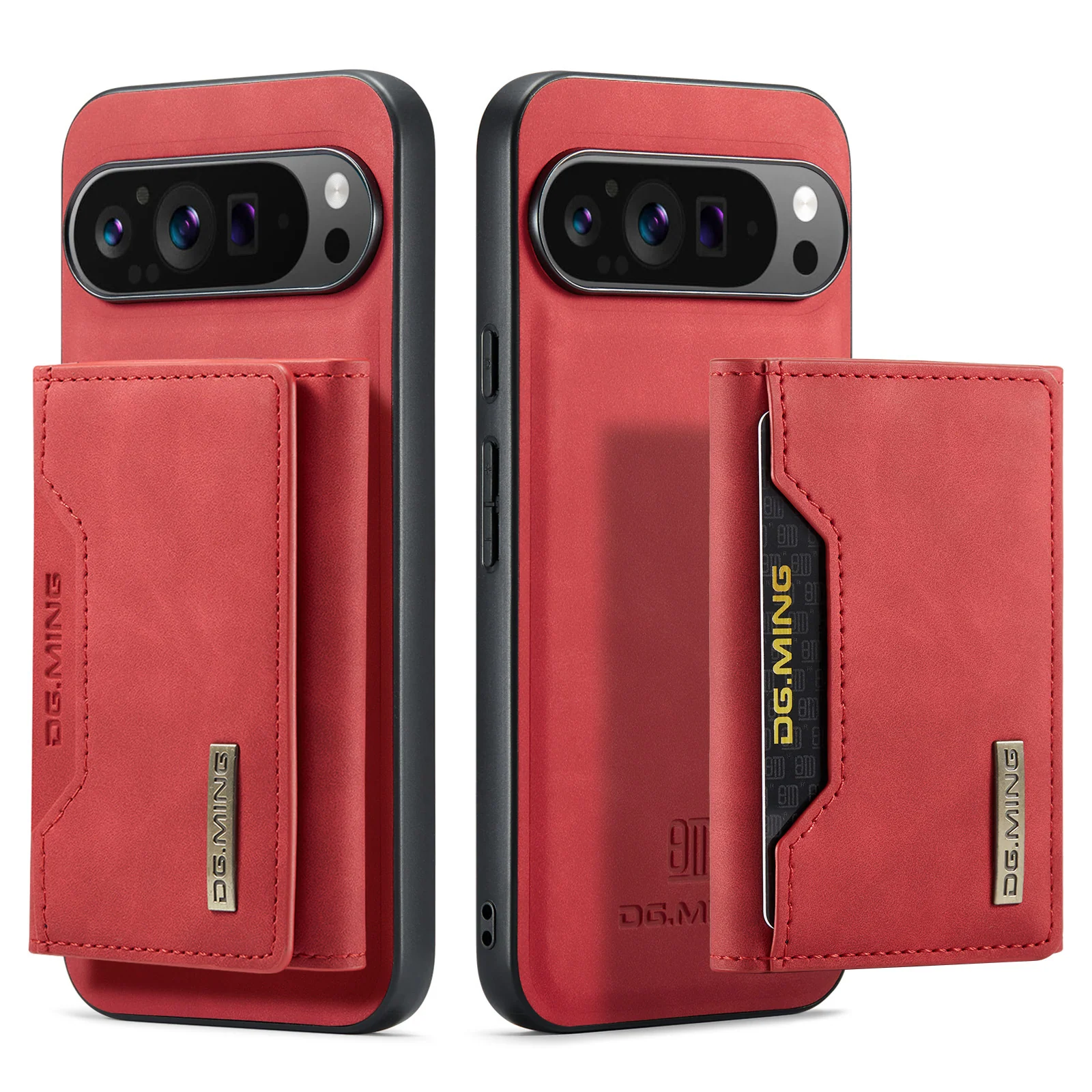 [With Card Slot] Google Pixel 9/9A/Pro/XL - Business Premium Leather Back Cover Magnetic Detachable  Shockproof Case - Image 4
