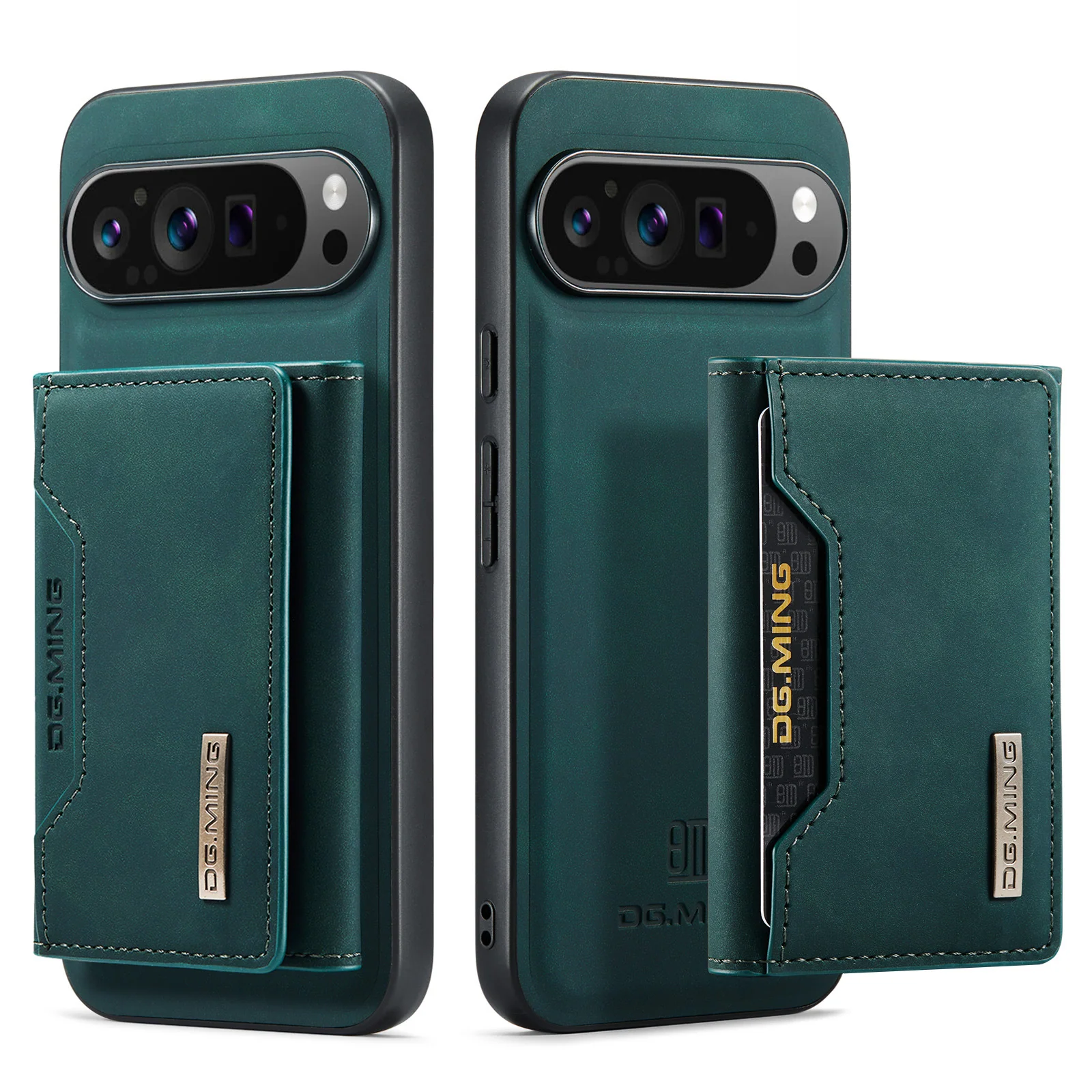 [With Card Slot] Google Pixel 9/9A/Pro/XL - Business Premium Leather Back Cover Magnetic Detachable  Shockproof Case - Image 5