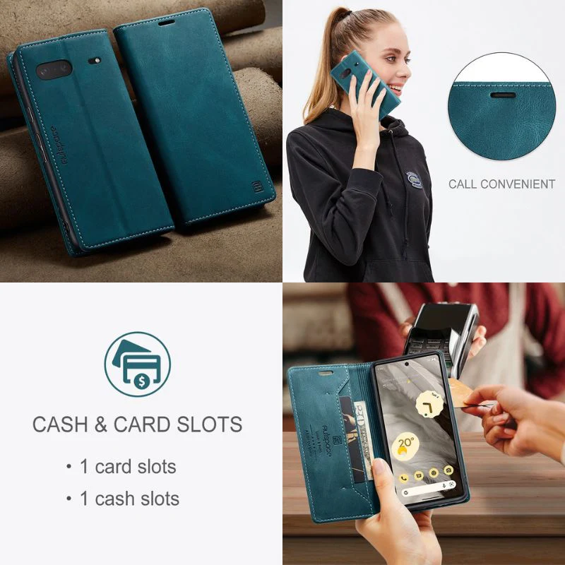 [With Card Slot] Google Pixel 7 & Pro - Shockproof Leather Flip Wallet Series Case - Image 9