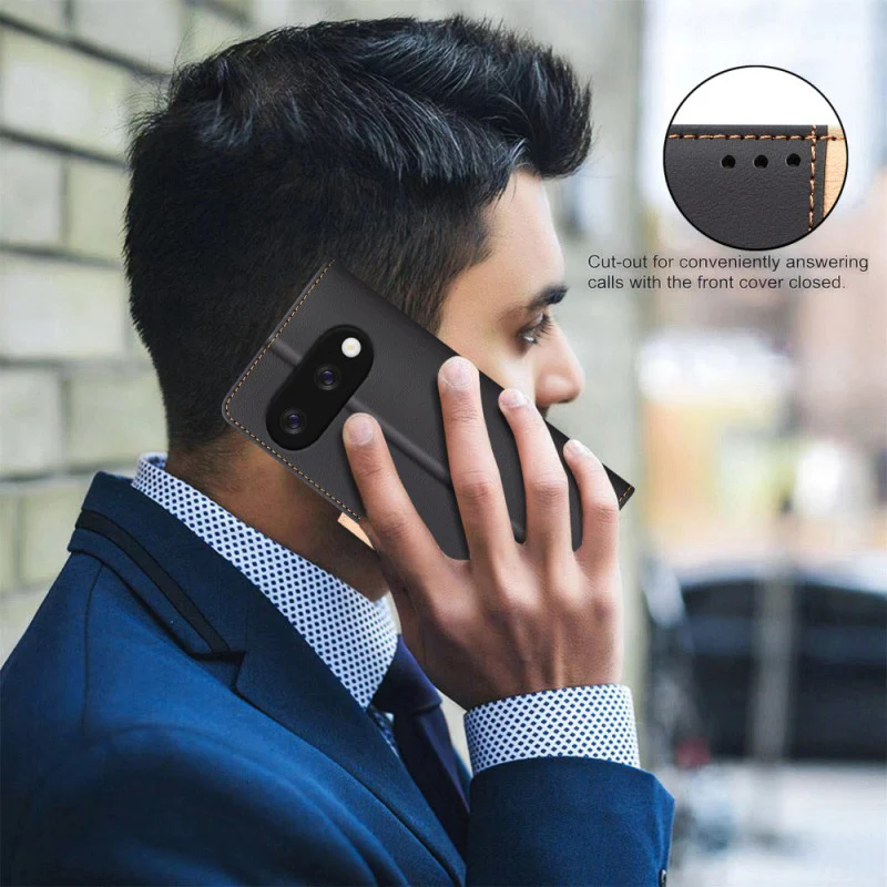 [With Card Slot] Google Pixel 9 & Pro & 9A Full-Body Splicing Flip Cover Anti-Skimming Protective Case - Image 10