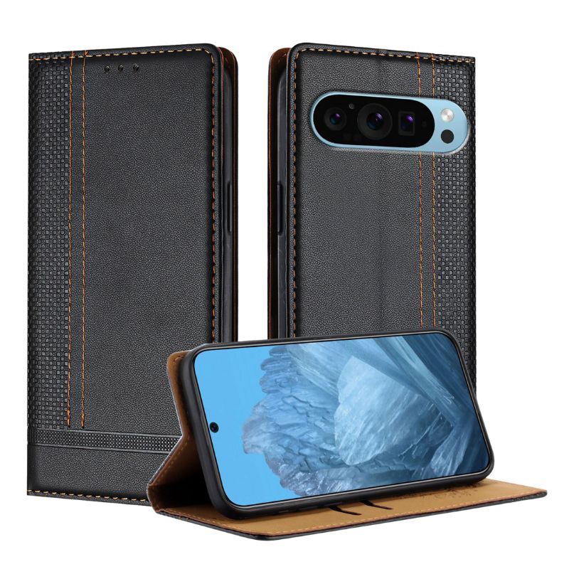[With Card Slot] Google Pixel 9 & Pro - Business Faux Leather Flip Wallet Series Case