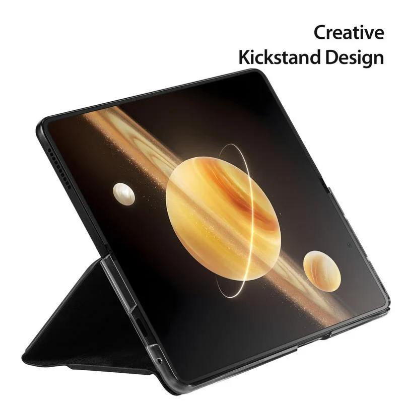 [With Card Slot] Honor Magic V3 - Premium PU Leather Strong Magnetic Foldable Protective Case - Image 5