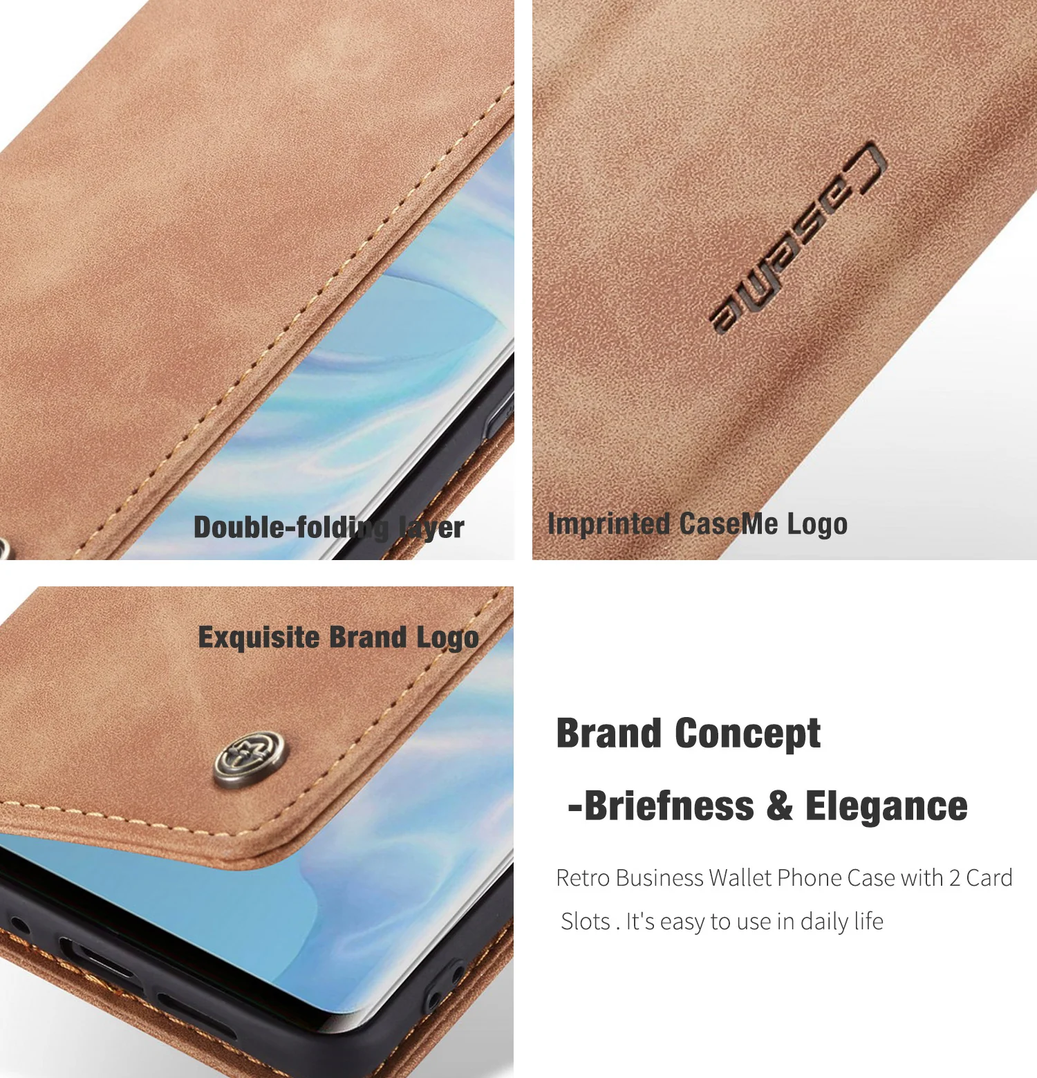 [With Card Slot] Huawei Mate 30/Pro Multi-Functional Leather Flip Shockproof Wallet Case - Image 4