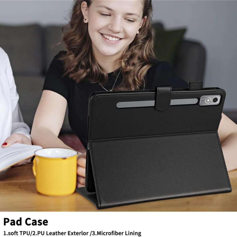 [With Card Slot] Lenovo Tab M10 Plus (3rd Gen) 10.6" inch 2022 - Diamond-patterned PU Leather Stand Case - Image 11