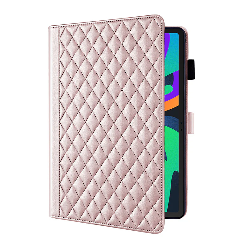 [With Card Slot] Lenovo Tab M10 Plus (3rd Gen) 10.6" inch 2022 - Diamond-patterned PU Leather Stand Case - Image 4