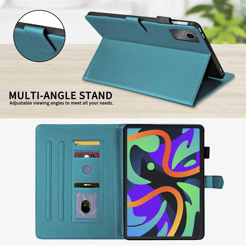 [With Card Slot] Lenovo Tab M10 Plus (3rd Gen) 10.6" inch 2022 - Diamond-patterned PU Leather Stand Case - Image 9