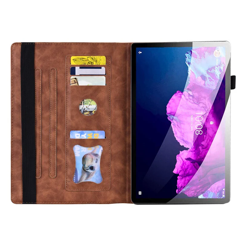 [With Card Slot] Lenovo Idea Tab 11” 2025 (TB336FU/TB336ZU) Matte Color-Block Leather Case - Image 3