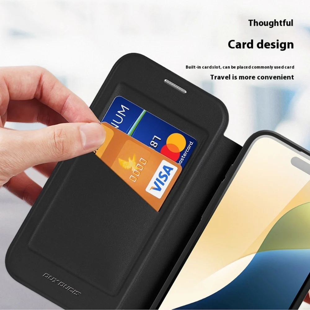[With Card Slot][Magsafe Compatible] Apple iPhone 16/Plus/Pro/Max - Multi Function Card Slot Leather Wallet Series Flip Case - Image 7