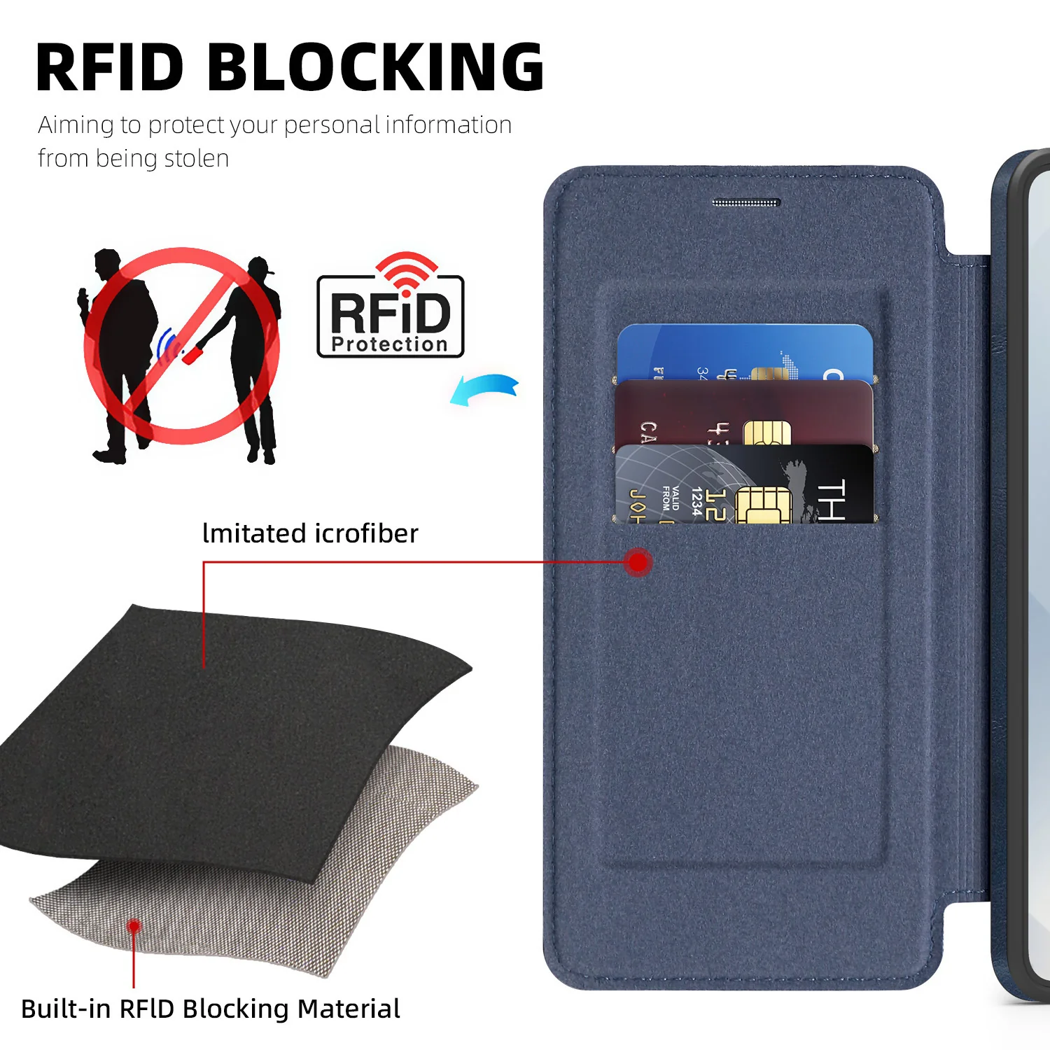 [With Card Slot][Magsafe Compatible] Samsung S23/Plus/Ultra Premium Multi-functional Leather Folding Shockproof Wallet Series Case - Image 7