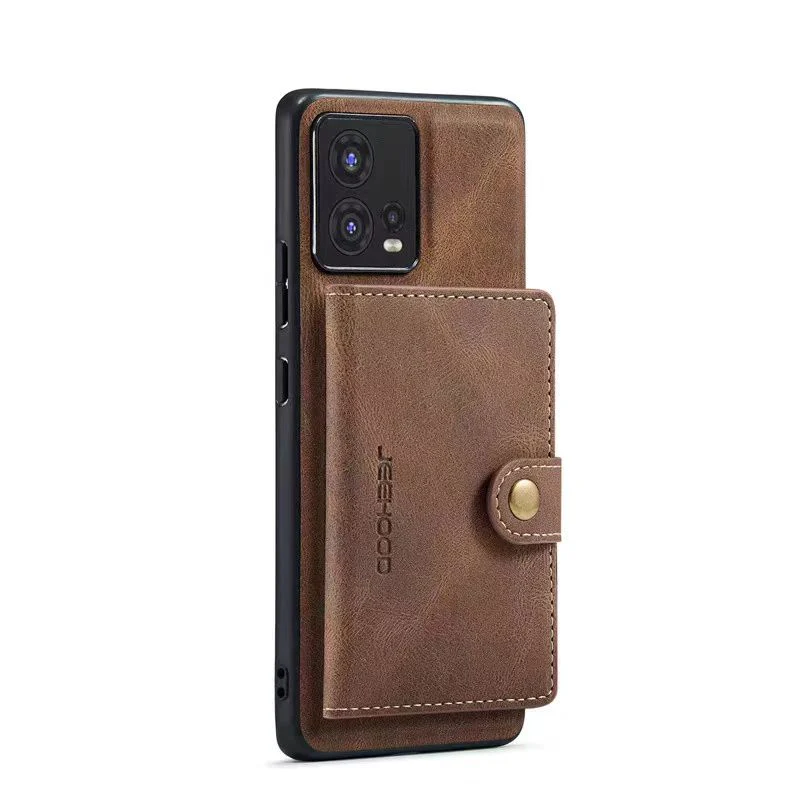 [With Card Slot] Motorola Moto Edge 30 Fusion Detachable Card Holder Leather Shockproof Wallet Series Case - Image 11