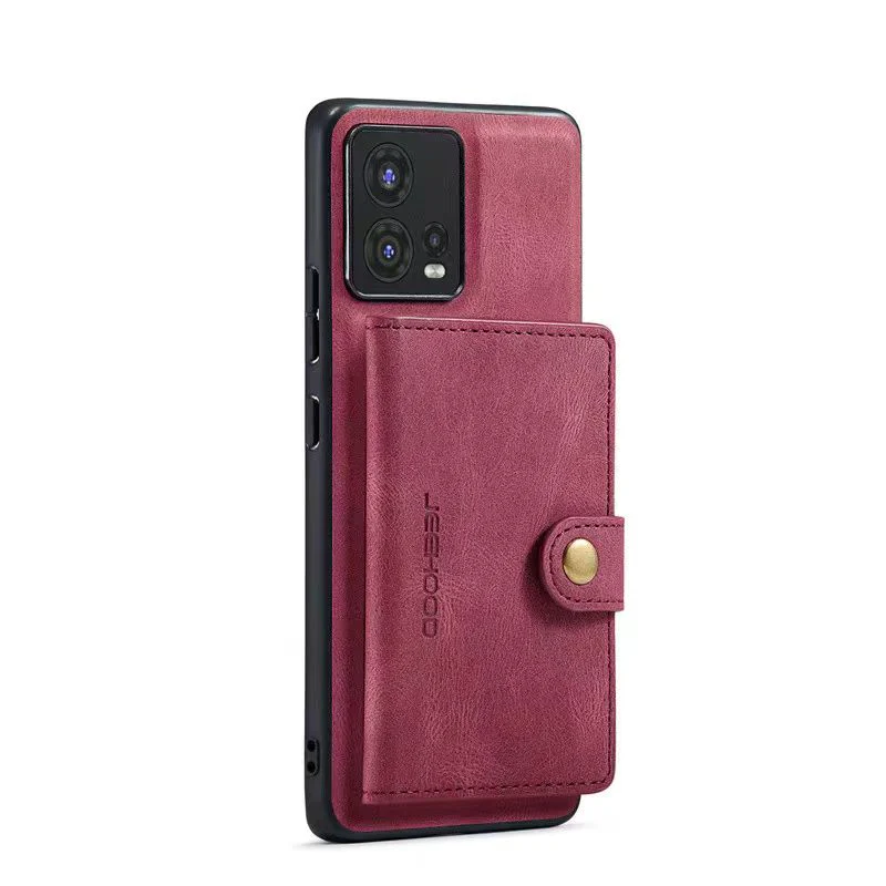 [With Card Slot] Motorola Moto Edge 30 Fusion Detachable Card Holder Leather Shockproof Wallet Series Case - Image 12