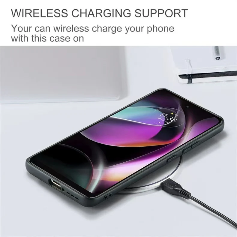 [With Card Slot] Motorola Moto Edge 30 Fusion Detachable Card Holder Leather Shockproof Wallet Series Case - Image 8