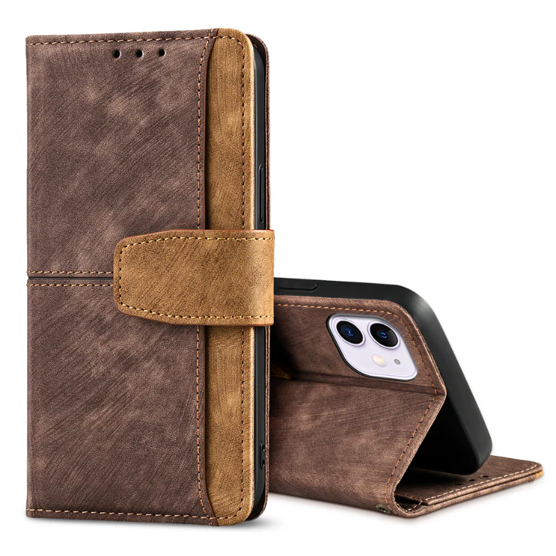 [With Card Slot] Motorola Moto E22/i Full-coverage Shockproof Wallet Series Case