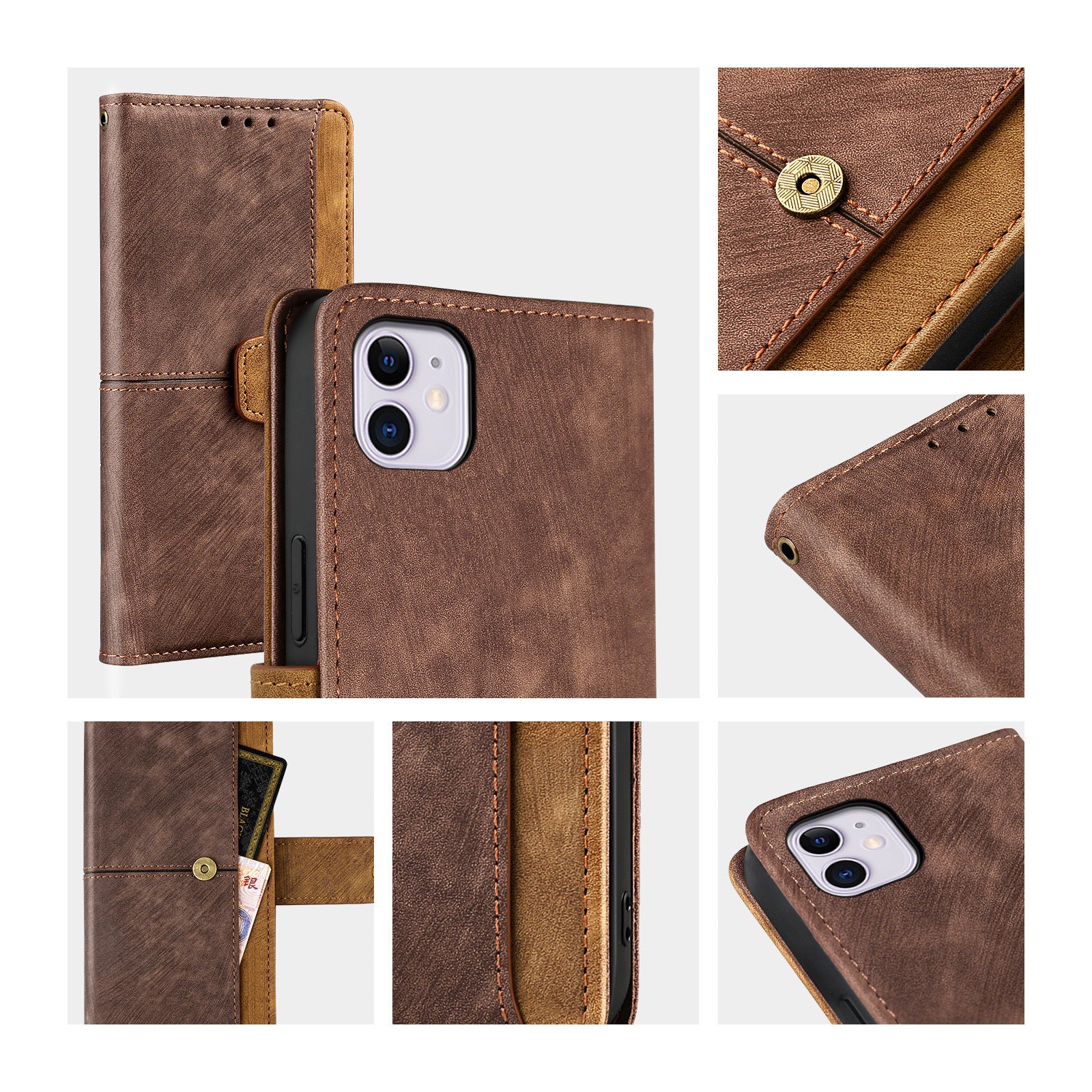 [With Card Slot] Motorola Moto E22/i Full-coverage Shockproof Wallet Series Case - Image 3