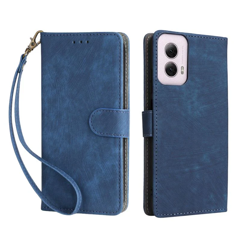 [With Card Slot][With Lanyard] Motorola Moto G75 Multi Functional Buckle Flap Wallet Series Case - Image 10