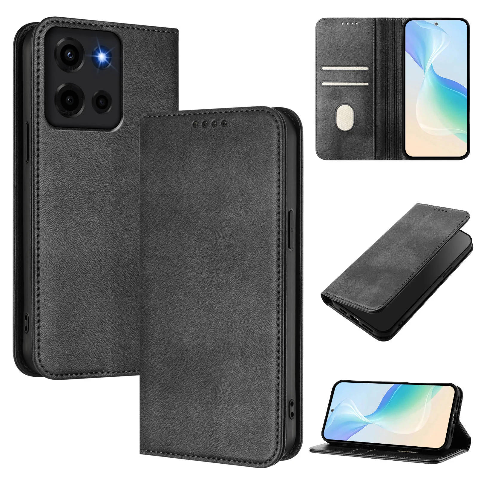 [With Card Slot] Motorola Moto G35 - Multi Functional Leather Flap Wallet Series Case - Image 14