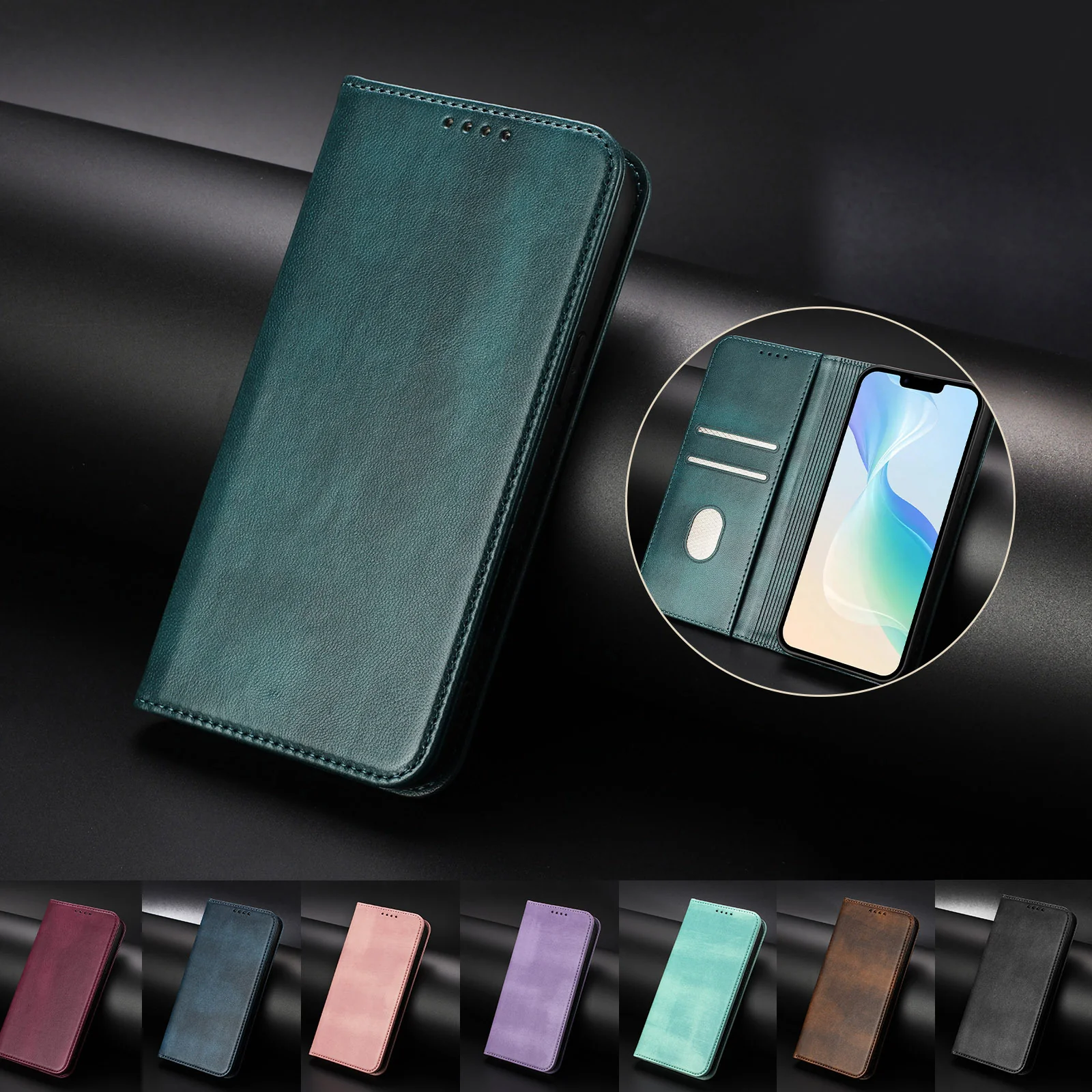 [With Card Slot] Motorola Moto G35 - Multi Functional Leather Flap Wallet Series Case - Image 17