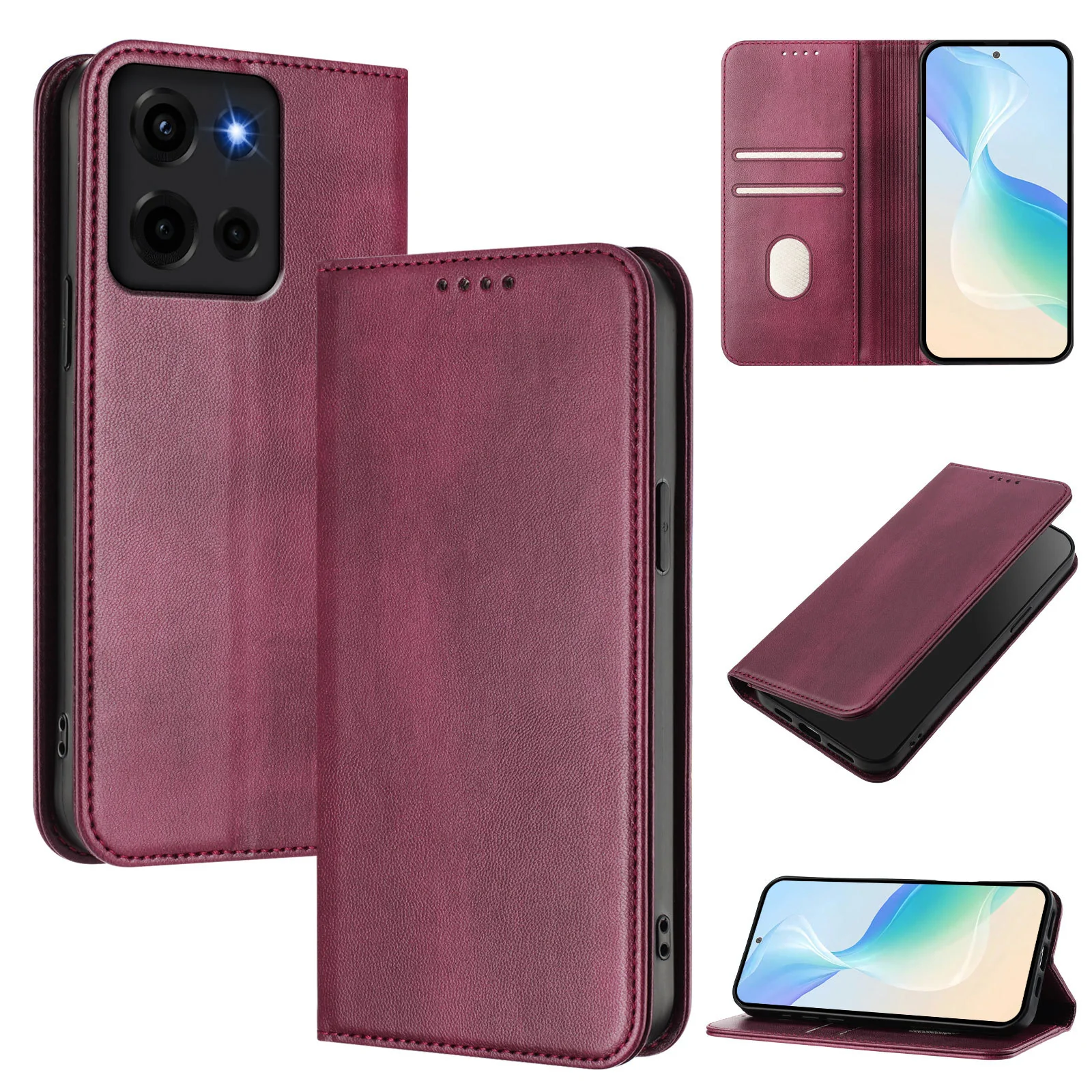 [With Card Slot] Motorola Moto G35 - Multi Functional Leather Flap Wallet Series Case - Image 5