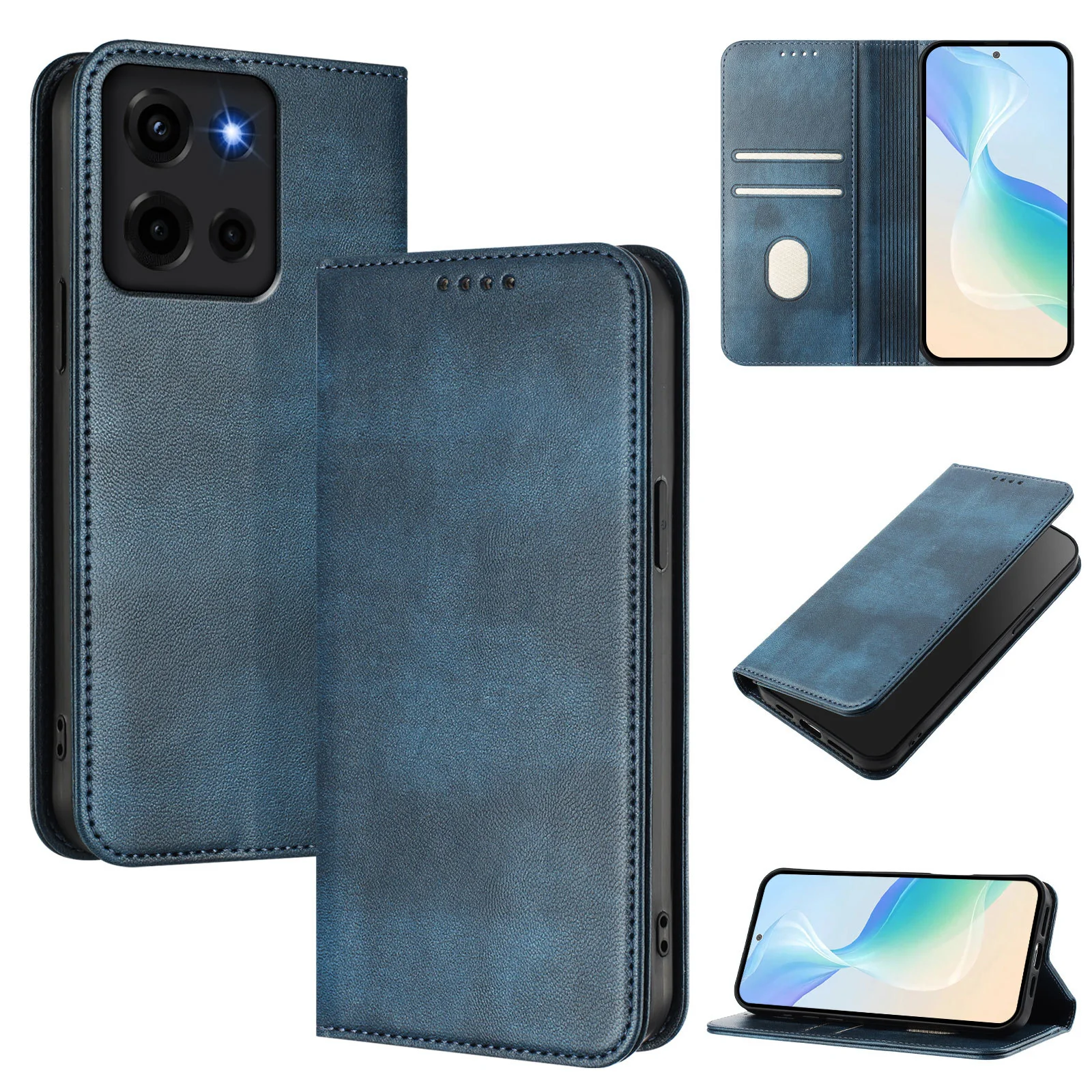 [With Card Slot] Motorola Moto G35 - Multi Functional Leather Flap Wallet Series Case - Image 7