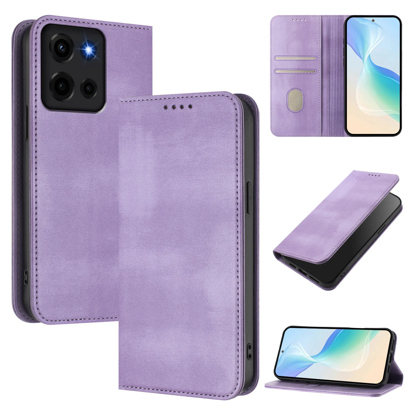 [With Card Slot] Motorola Moto G35 - Multi Functional Leather Flap Wallet Series Case - Image 8
