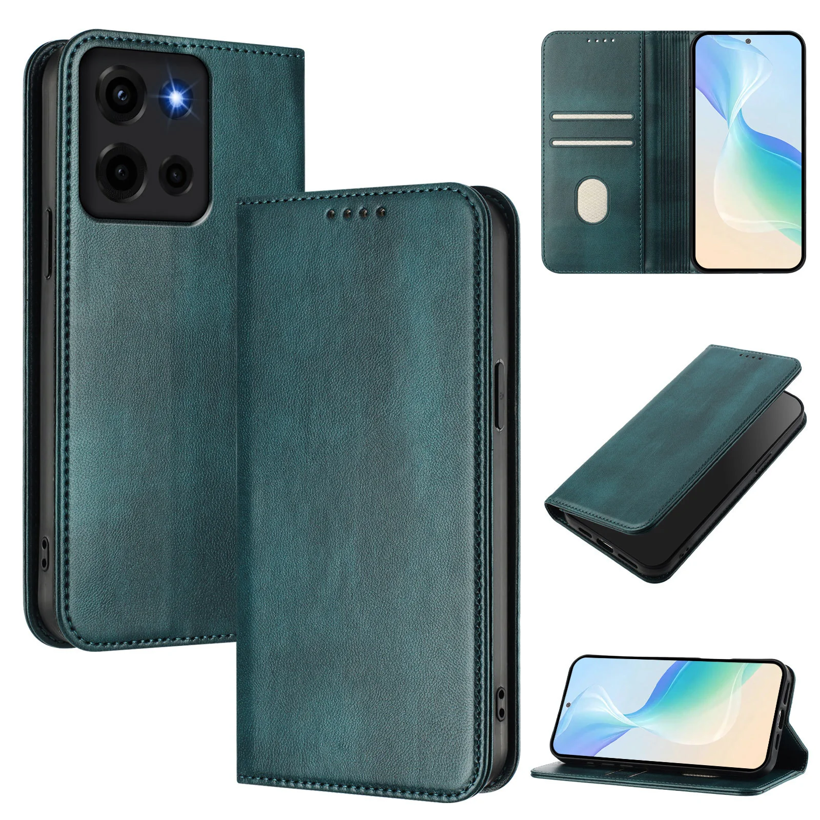 [With Card Slot] Motorola Moto G35 - Multi Functional Leather Flap Wallet Series Case - Image 9