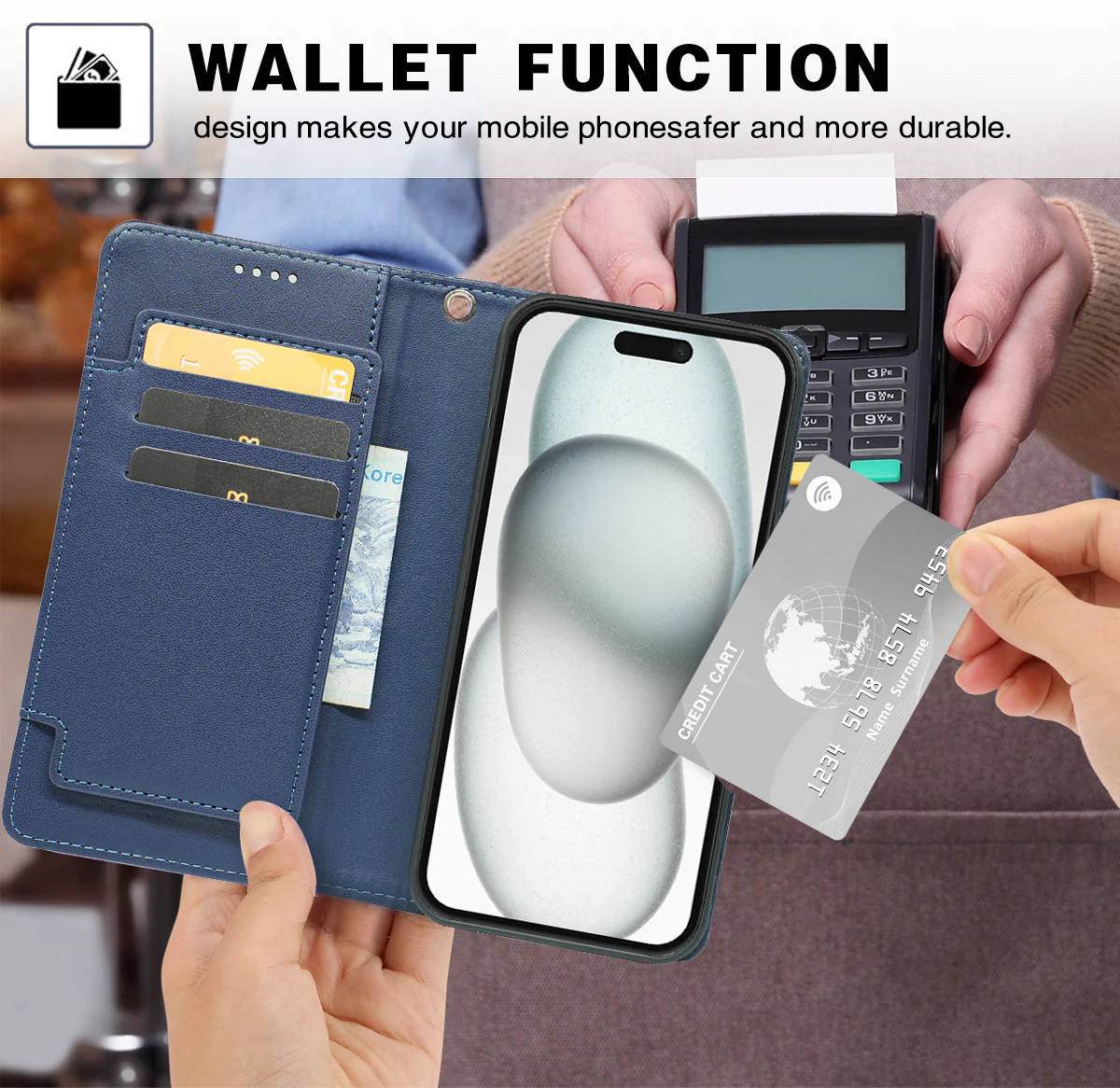 [With Card Slot] Motorola Moto G05/E15 Multi Functional Leather Buckle Flap Wallet Series Case - Image 3