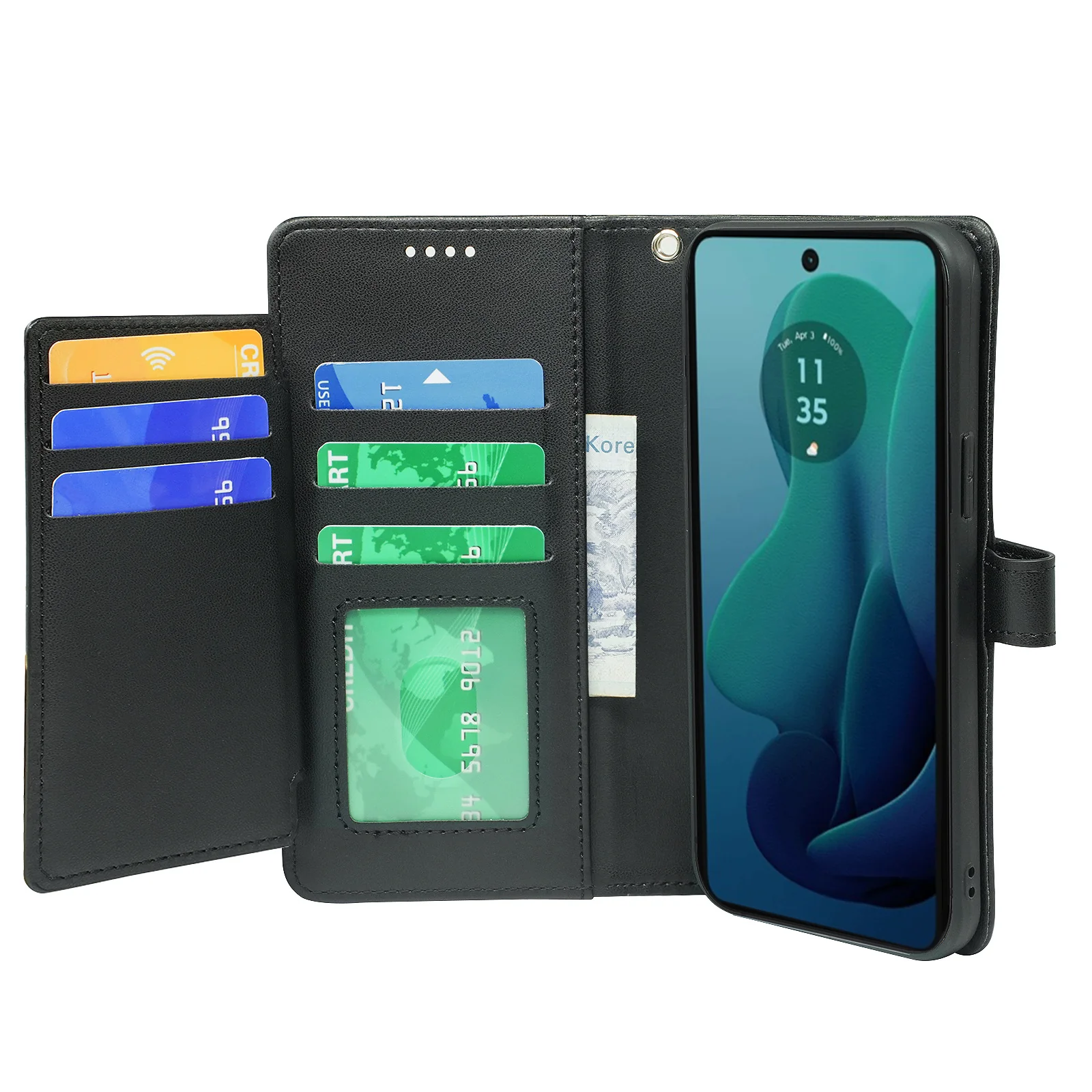 [With Card Slot] Motorola Moto G05/E15 Multi Functional Leather Buckle Flap Wallet Series Case - Image 5